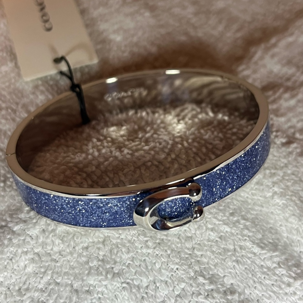 COACH 💕NWT Royal Blue Glitter Bracelet
